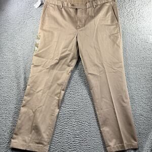 Jos A Bank Traveler Pants Mens 40x30 Tailored Fit Khaki 100% Cotton NWT NEW